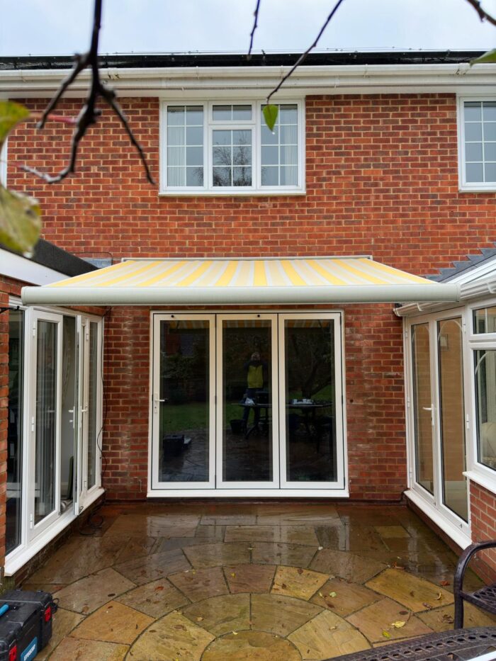 electric awning installed by open space concepts