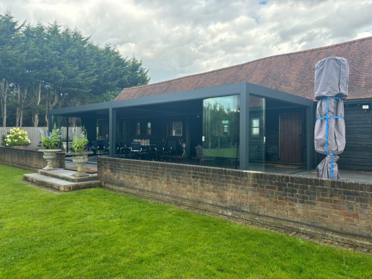 large anthracite pergola