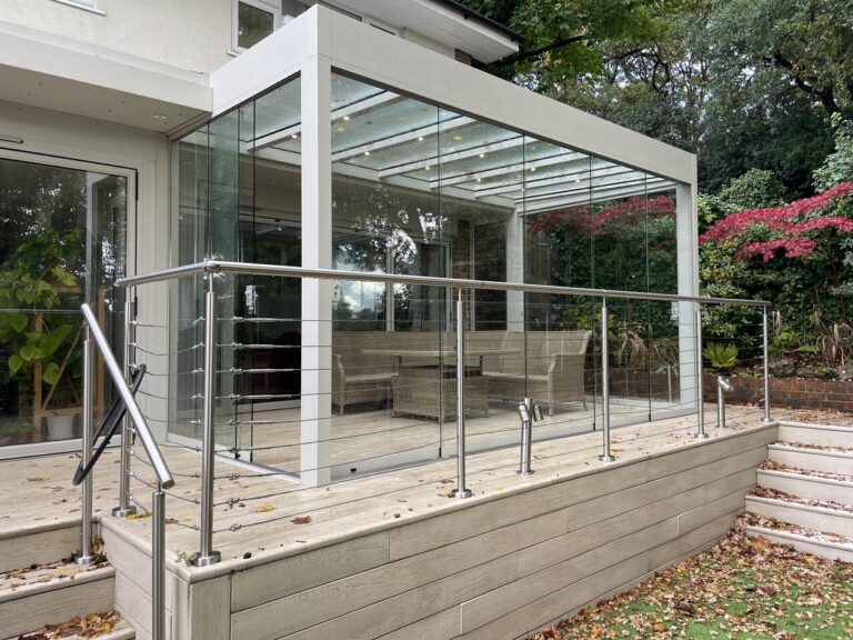 white vue pod with glass roof